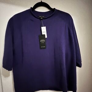 Ann Taylor Deep Purple Cashmere Sweater